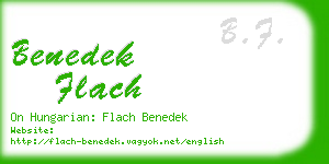 benedek flach business card